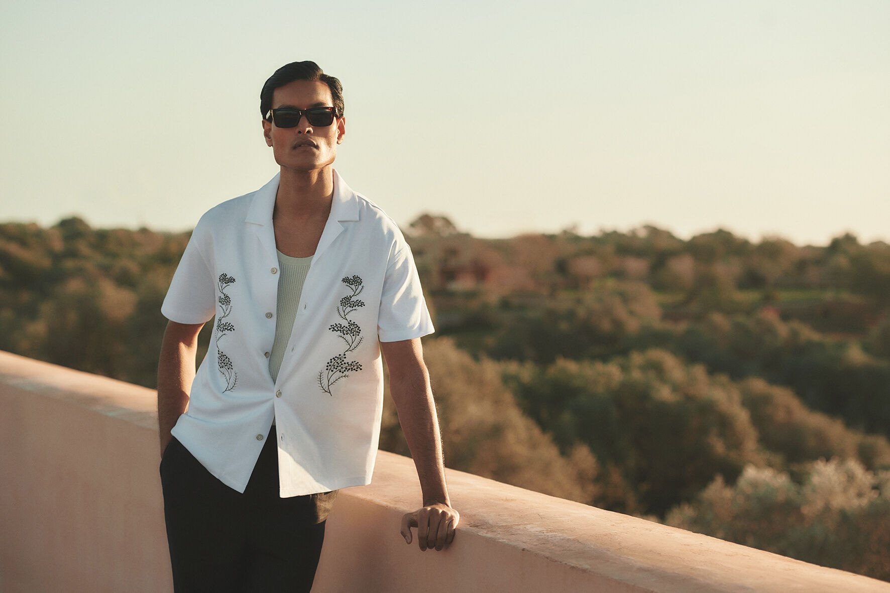 Tropical background man